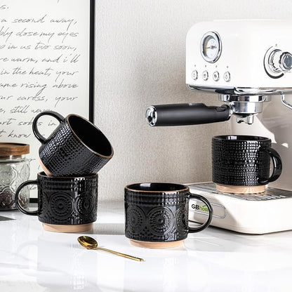 GBhome 12OZ Stackable Coffee Mugs, Ceramic Coffee Mugs - Image 6