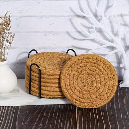 8 Pcs Drink Coasters with Holder, Absorbent Coasters - Image 7