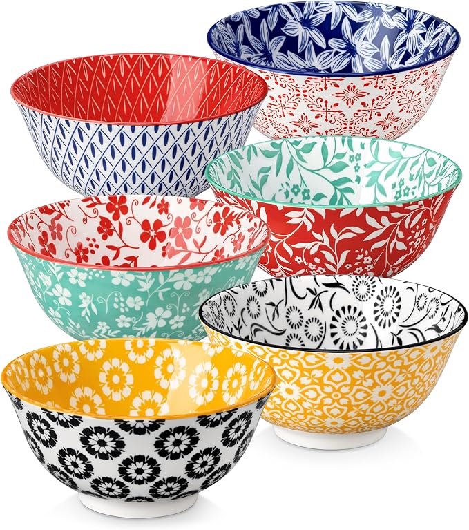 vancasso SELENE 24 oz Cereal Bowls Set of 6, Porcelain Soup Bowls | by vancasso