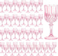 7OZ Plastic Wine Glasses, Reusable Vintage Goblets Unbreakable Drinking Glasses by Unknown