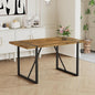 Dinner Table for 4-6,55'' Kitchen Table,Kitchen & Dining Room Tables, MDF Wood Dining Table with Metal Legs for Living Room & Dining Room