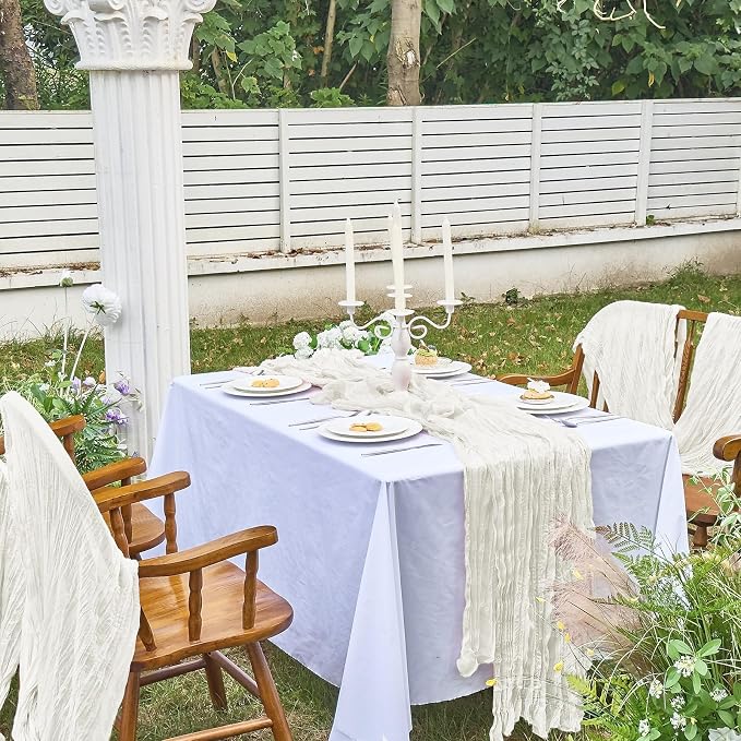 IVAPUPU Ivory Table Runner 120 Inches - Image 2