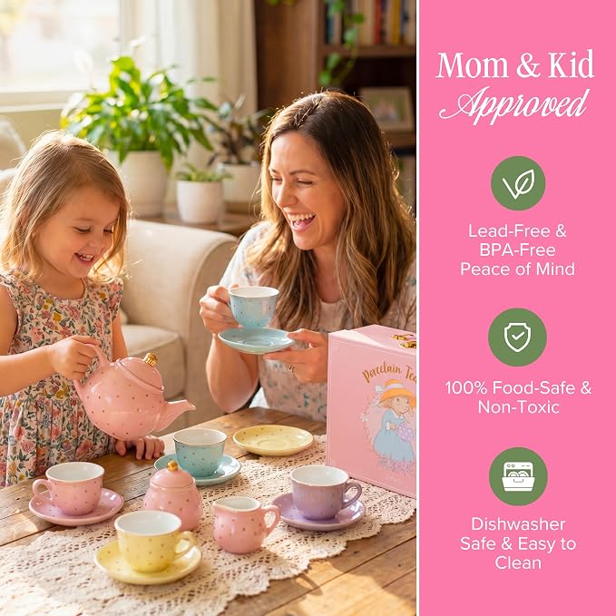 Giggle & Honey® Porcelain Tea Party Set - Image 6