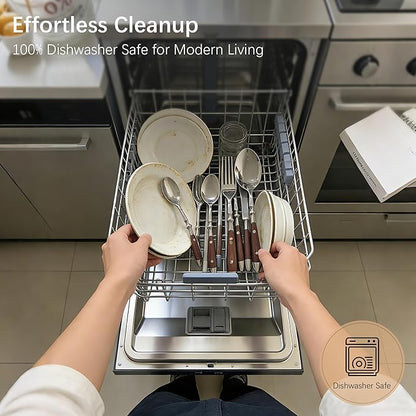 Silverware Set for 4 Classic 20 Piece Flatware Set Elegant 18/10 Stainless Steel Western Cutlery Delicate Utensils for Home Dishwasher Safe Mirror Polished