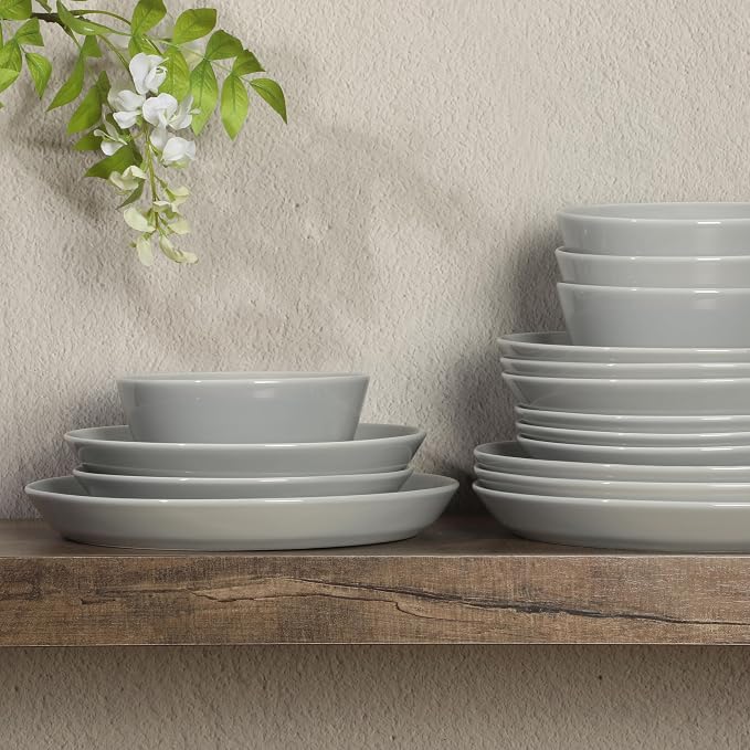 Gibson Home Summer Shades 16 Piece Plates and Bowls Dishes Service - Image 6