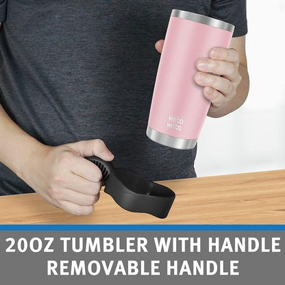 WETOWETO 20oz Tumbler with 2 lids and 2 straws, Stainless Steel Vacuum - Image 4