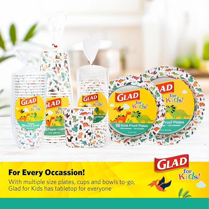 Glad for Kids Mini Disposable Paper Bowls, 6 Oz, 10-Pk | Heavy-duty paper - Image 6