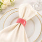 Pink Resin Napkin Rings, smooth moisture-resistant finish, 2.25x2.25x1 in. by CLEENTABLE