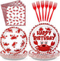 Grencian 96Pcs Crab Birthday Party Decorations, Serve 24 | Crab Plates and by Grencian