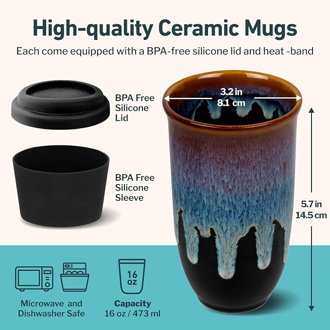 NOVA CERAMICS Coffee Tumbler – Travel Mug - Image 3