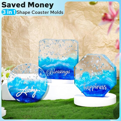 LET'S RESIN Extra Deep Coaster Resin Molds, 4Inches 6 Cavity Silicone Molds | - Image 5