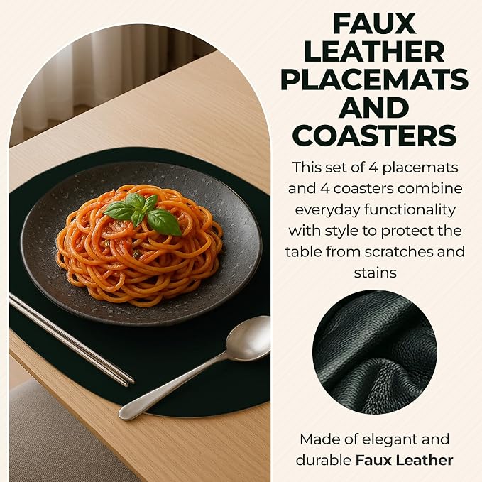 Faux Leather Placemats and Coasters - Image 7