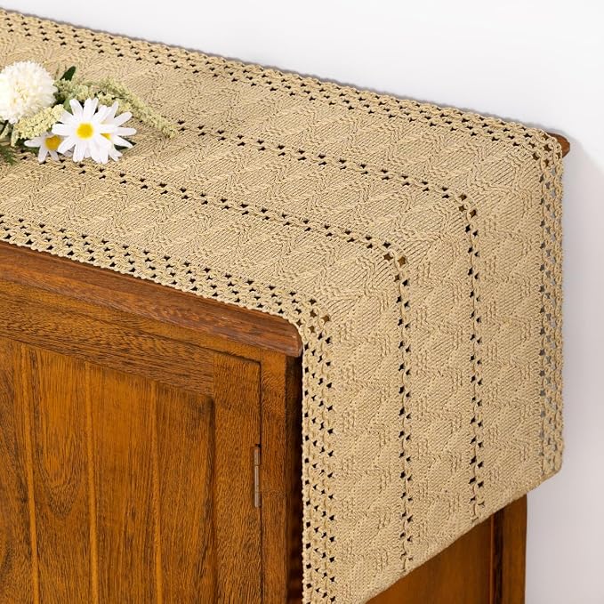 Boho Table Runner Summer Farmhouse Rustic Dining Dresser Scarf Home Decor | by Socomi