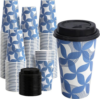 16 oz Disposable Paper Coffee Cups by VPACKDUO