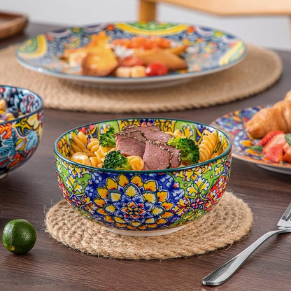 vancasso 12 Pieces Dinnerware Sets, Plates and Bowls Set, Porcelain Dishes Set - Image 7