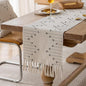 Joyfol Day Boho Table Runner, Farmhouse Stripe Cotton Table Runners by JoyfolDay