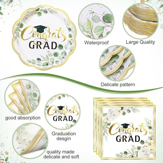 Pickmesh 250 Pcs Class of 2026 Graduation Party Supplies - Image 3