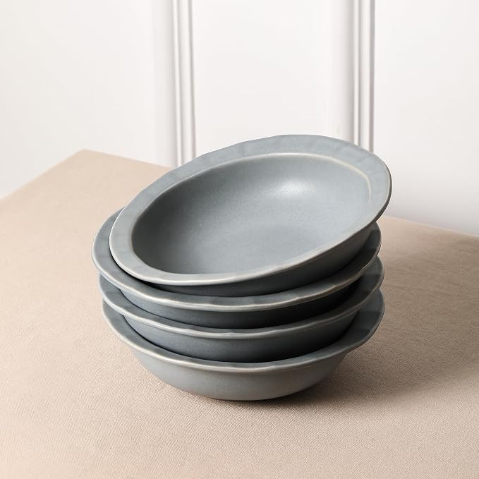 Stone Lain Oasis Stoneware Bowl Dish Set, 4-Piece Pasta Bowls - Image 3
