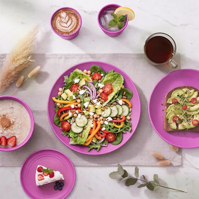Wheat Straw Dinnerware Set 40 PCS | Service - Image 4