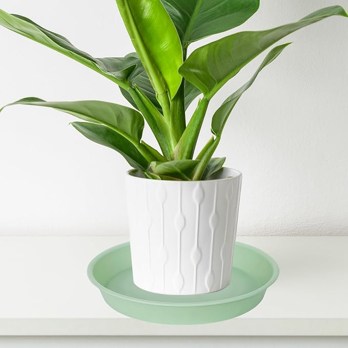 2 Pack of 10 inch Plant Saucer Gray, Heavy Duty Plastic Plant Saucer 10 inch - Image 5