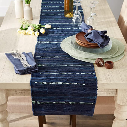 DII Handmade Chindi Tabletop, Reversible and Machine Washable, Table Runner - Image 4