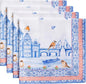 Maison d' Hermine Cloth Napkins Set of 4 100% Cotton Everyday Reusable Square Napkins Cloth Washable Dinner Wedding Restaurant Valentines Day Decorations Spring/Summer (Amsterdam Canals, 20" x 20")