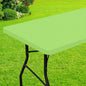 Smiry Rectangle Picnic Table Cloth, Waterproof Elastic Fitted Tablecloths for 6 Foot Tables, Washable Polyester Table Cover for Camping, Indoor and Outdoor (Lime Green, 30"x72")