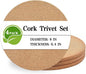 Cork Trivet, 4 Pack High Density Thick Cork Coasters Set by Unknown