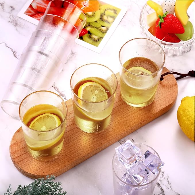 Meanplan 24 Pack Plastic Reusable Drinking Glasses Restaurant Grade 8 oz - Image 6