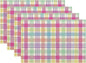 Easter Checkered Placemats Set of 4 Spring Colorful Buffalo Plaid Decor Place Mats 12x18 Inch Gingham Holiday Linen Table Mats for Home Kitchen Dining Party Table Decoration