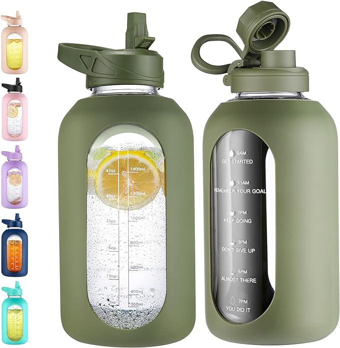 CIVAGO 64 oz Glass Water Bottle by CIVAGO