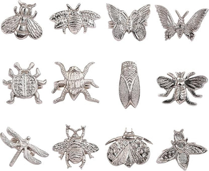 12-Pack Assorted Metal Napkin Rings - Image 6