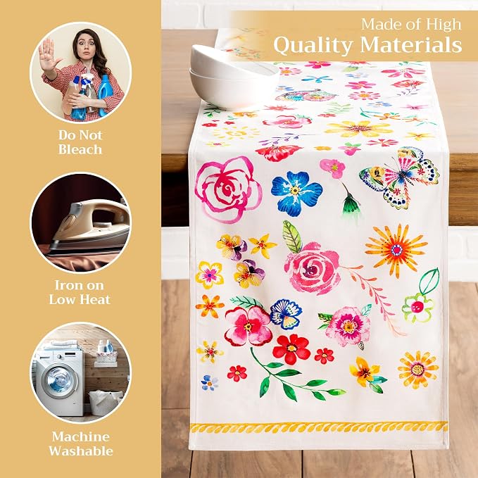 Maison d' Hermine Table Runner 100% Cotton 14.50" x 72" | Table Runners 72 - Image 3
