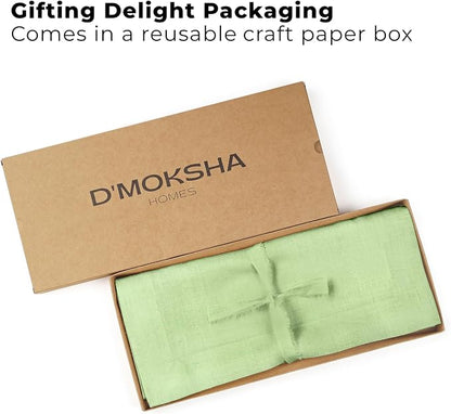 Classic Linen™ by D'Moksha Sage Green Table Runner 84 Inches Long, 100% Pure - Image 4