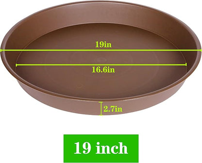4 Pack of 18 19 inch Plant Saucer Drip Tray, Heavy Duty Large Deep Plant Saucers - Image 3