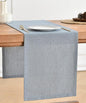 Wracra Linen Table Runner, Burlap Dusty Blue Table Runners 48 Inches Long | by Wracra