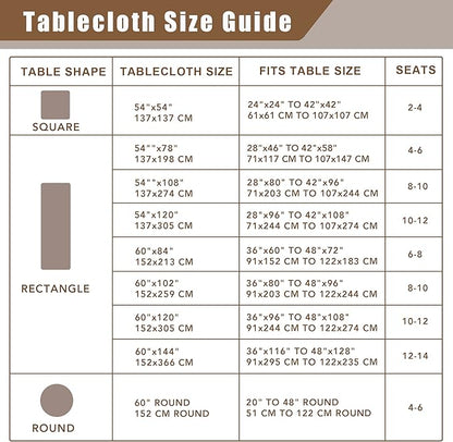 Fitable Faux Linen Tablecloth Square Wrinkle Resistant Fabric Neutral Table Cloth, Indoor Outdoor Table Cover for Kitchen Dining, Birthday Party, Farmhouse (Beige, 54 x 54 Inch)