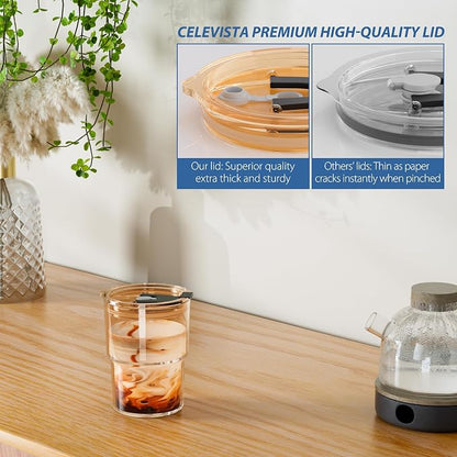 13oz Iced Coffee Cup, Glass Tumbler - Image 2