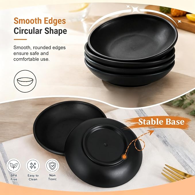 PYRMONT Unbreakable Soy Sauce Bowls Wheat Straw Dipping Bowls 2 Oz Small - Image 5