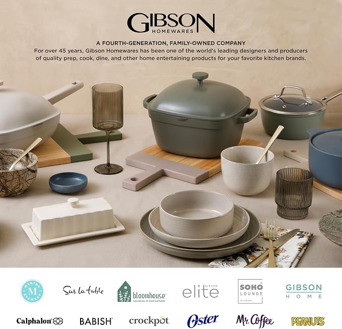 Gibson Elite Soho Lounge Round Reactive Glaze Stoneware Dinnerware Set - Image 9