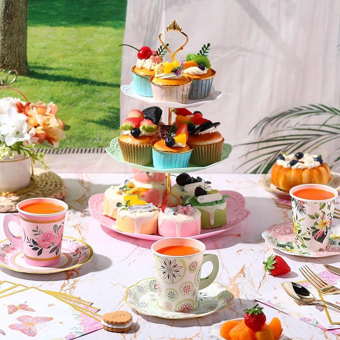 Layhit 83 Pcs Disposable Tea Party Set - Image 6