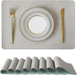 Leetaltree Reversible Faux Leather Placemats 12x17 Inch, Heat Resistant by Leetaltree-ArtatEveryTable