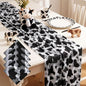 4 Pcs Cow Print Table Runners 29 x 70 inch Cow Print Glitter Lace Table Runner by Windkream