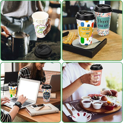50 Pack 16 oz Disposable Coffee Cups - Image 7
