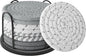 Coasters Set of 8 for Drinks, Beer, Coffee, Cotton Woven 4 Colors Absorbent Coaster with Holder, Boho Coasters for Home Decor Tabletop Protection Suitable for Kinds of Cups