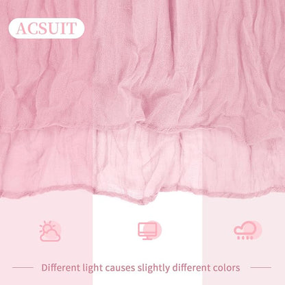 4 Pack Light Pink Cheesecloth Table Runner 20 x 120 inch Gauze Table Runners 10 - Image 7