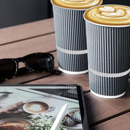 Disposable Coffee Cups With Lids - 16 oz To Go Coffee Cup. Large Travel Cups - Image 5