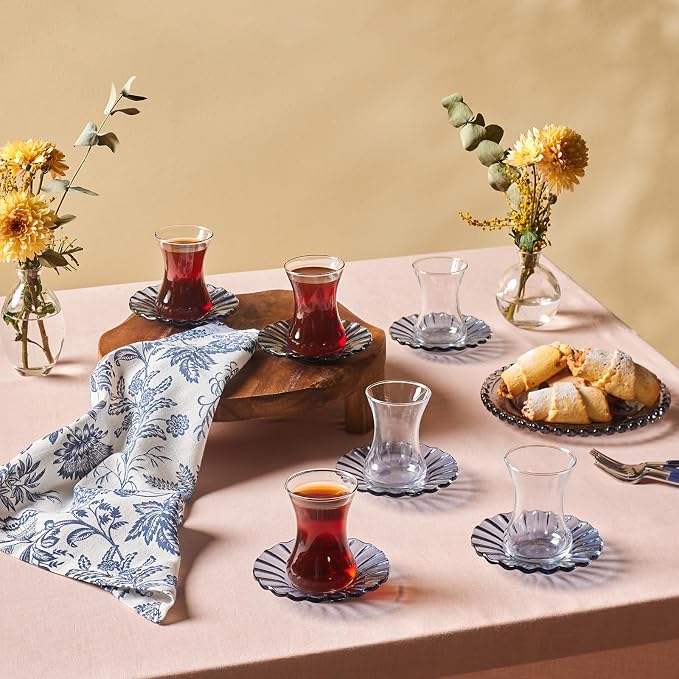 KARACA Luna 12-Piece Turkish Tea Cups - Image 10