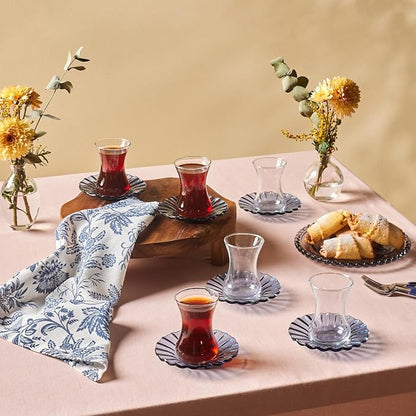 KARACA Luna 12-Piece Turkish Tea Cups - Image 10