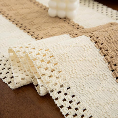 Boho Brown Table Runner, 12x72 Inches | Tassels, Macrame Summer Farmhouse - Image 4